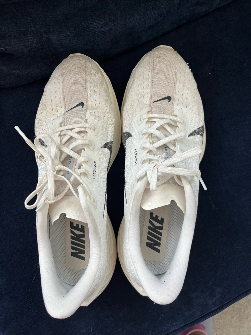 Nike Men's Pegasus White/Off-White Running Shoes - Flyknit